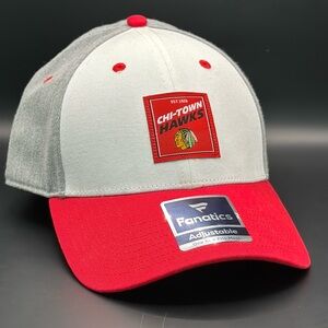 NWT FANATICS™️ NHL CHICAGO BLACKHAWKS OSFM BLOCK PARTY Adjustable Hat